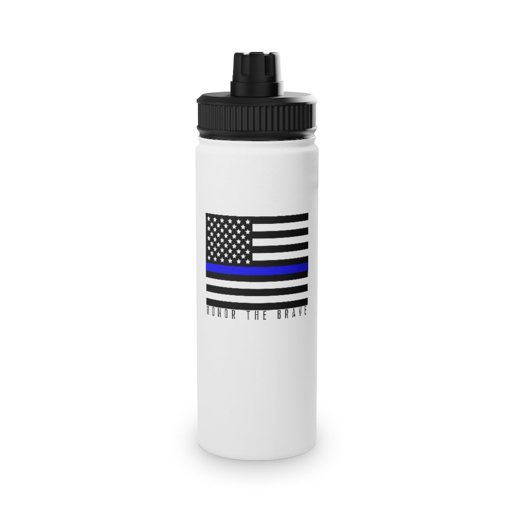 Thin Blue Line HTB - Stainless Steel Water Bottle, Sports Lid