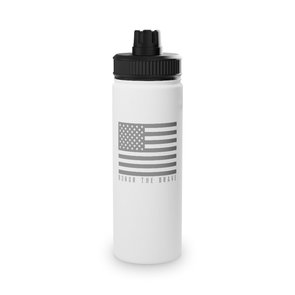 Grey HTB - Stainless Steel Water Bottle, Sports Lid