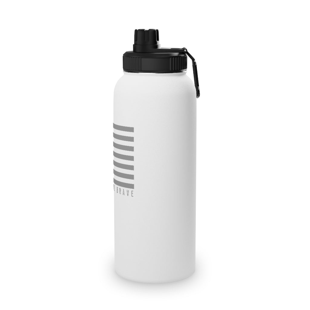 Grey HTB - Stainless Steel Water Bottle, Sports Lid