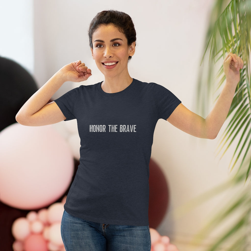 Honor The Brave- WHITE - Women's Triblend Tee